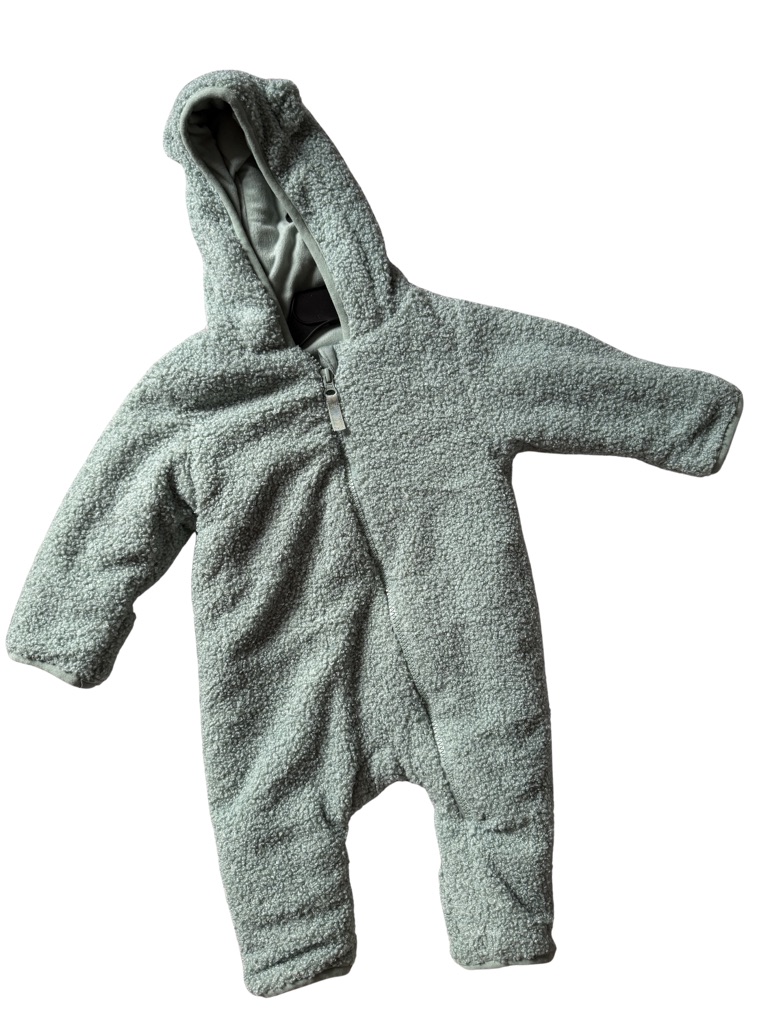 Wonder Nation Sage Green Sherpa Hooded One-Piece